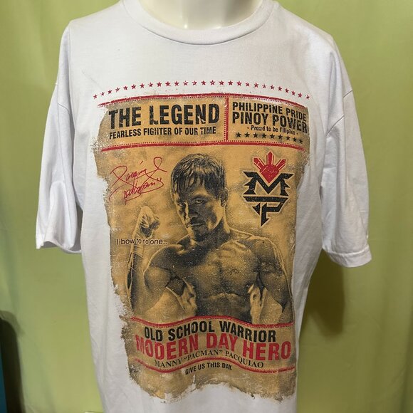 Manny Paquiao Other - Manny Paquiao The Legend Philippine Pride Pinoy Power Men's White T Shirt XL Cot